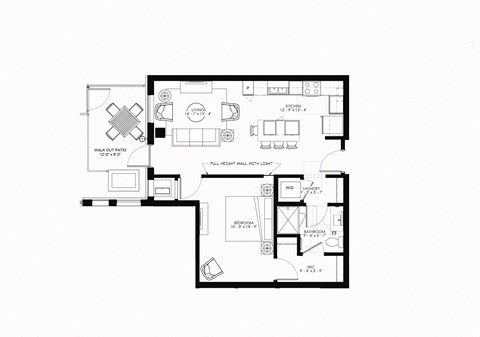 bedroom floor plan an in 2d